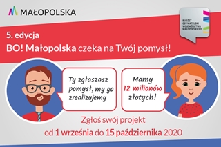Plakat piątek edycji budżetu obywatelskiego województwa małopolskiego